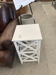 Tall White Side Table