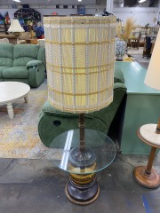 MCM California Modern Floor Lamp Table With Maria Kipp Style Shade
