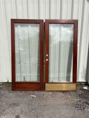 Damaged Rustic French Door set 70 5\/8\