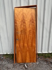 Light Brown Solid Wood Door With Frame 30'x80\
