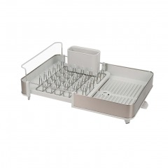 4128 BLK8 | JOSEPH JOSEPH Extend Expandable Steel Dish Rack w Spout