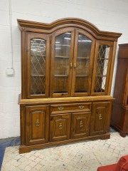 Broyhill Brass Lattice Traditional China Cabinet