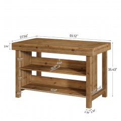 4164 PAL | TRIBEWOOD Solid Wood Kitchen Island Table
