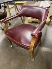 Maroon Rolling Boy Office Chair