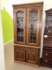 Online: 2 Piece Hutch, dark wood