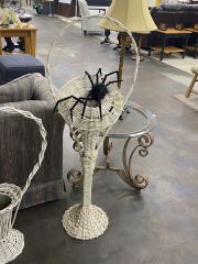 White Wicker Floral Arrangement