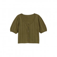 4175 P3 | OLD NAVY Seaside Cotton Short-Sleeve Button-Down Sweater