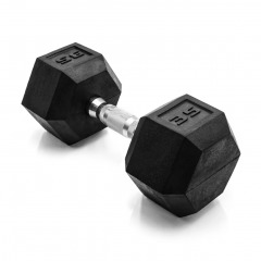 4177 BLK7 | CAP 35lbs Coated Hex Dumbbell