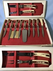 Vintage Regent Sheffield 19 Piece Cutlery Treasure Chest Knife Set Original Box