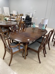 Long Cherry Table 6 Chairs