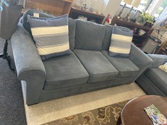 3 Seat Blue Couch