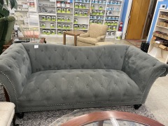 Studded Grey Couch