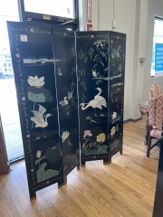 Black Lacquer Room Divider