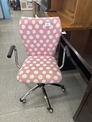 Pink Polka Dot Desk Chair