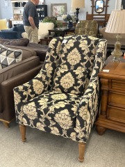 Blk\/Tan Ethan Allen Chair