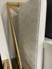 White Twin Swirl Pattern Mattress