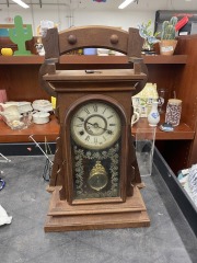 Antique Wood Mantle Clock