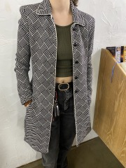 St. John Collection Black & White Coat Size 4