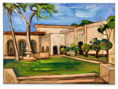 Rosalind Nordli Courtyard Oil Painting