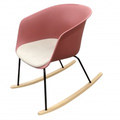 Modern Red Polypropylene Rocking Chair