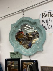 Beach House Teal Mirror