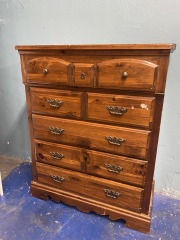 Kincaid Dark Wood Country Tallboy Dresser