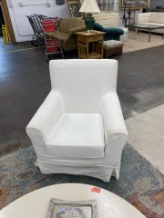 White Slip Cover Chair