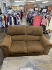 Chocolate Studded Loveseat