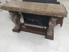Antiques Italian Terracotta & Iron Center Table* 60\