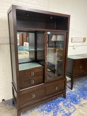 modern Espresso China Cabinet