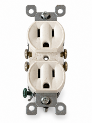 Grounded Duplex Electrical Receptacle