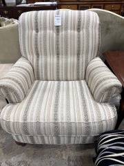 Traditonal Striped Armchair