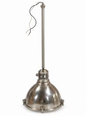 Industrial Nickel Pendant Light