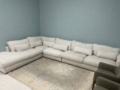 Oversize White 4 pc Sectional