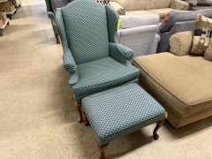 LIVING ROOM CHAIR W\/ OTTOMAN