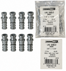 Crown Bolt Lag Shield Hardware Set