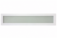 Two White Framed Glass Panels