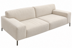 Modern Cream Suede Sofa