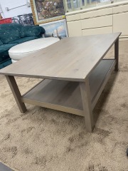 Beige-Wash Farmhouse Coffee Table