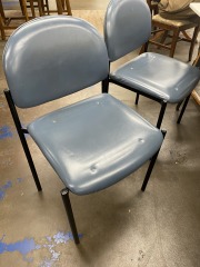 Cerulean Blue Modern Stackable Chair (Each)