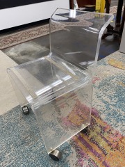 Vintage 80's Lucite Vanity Stool