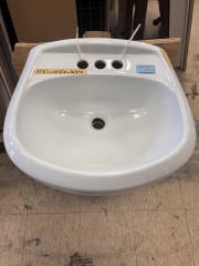 White Pedestal Sink 17 1\/8\