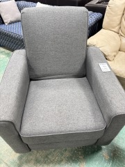 Grey swivel recliner