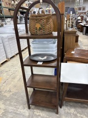 Wood arch shelving