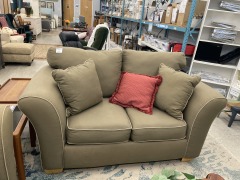 Tan Canvas Loveseat