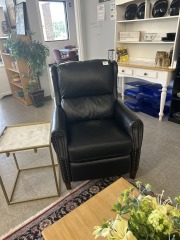 Black Pleather Recliner