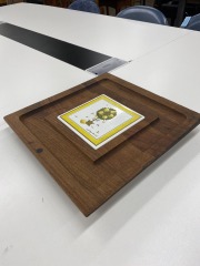 Vintage MCM Teak Cheeseboard