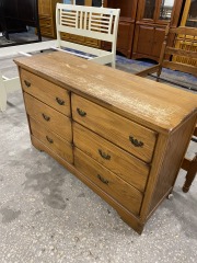 Vintage Solid Wood Cowboy Dresser