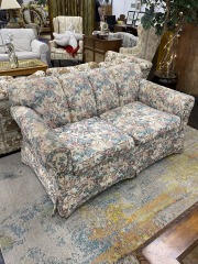 Vintage Floral Tapestry Couch