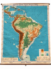 Denoyer-Geppert South America School WallnMap